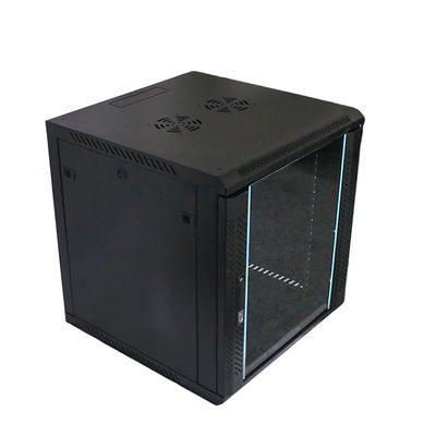 Προσαρμοσμένο 19 ιντσών Μαύρο Δίκτυο Rack Cabinet με γυάλινη πόρτα μεταλλικό περίβλημα OEM Server