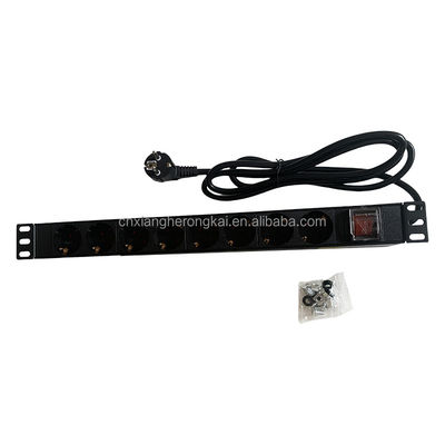 6 οδός 8 οδός Γαλλικός τύπος PDU16A 250vac Ευρωπαϊκό Socket Rack Mount Smart PDU Server