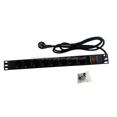 6 οδός 8 οδός Γαλλικός τύπος PDU16A 250vac Ευρωπαϊκό Socket Rack Mount Smart PDU Server