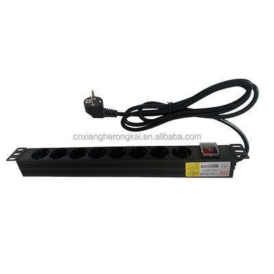 6 οδός 8 οδός Γαλλικός τύπος PDU16A 250vac Ευρωπαϊκό Socket Rack Mount Smart PDU Server