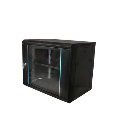 9U Data Center Server Rack Cabinet κατασκευασμένο από SPCC ψυχρό ελαστικό χάλυβα για δίκτυο γραφείου