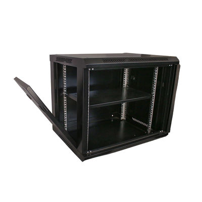 9U Data Center Server Rack Cabinet κατασκευασμένο από SPCC ψυχρό ελαστικό χάλυβα για δίκτυο γραφείου