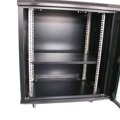 Δύο κλειδαριές κλειδαριού Standard 19 Inch Rack Server Wall Mounted Network Cabinet 635*600*450