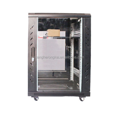 SPCC Χάλυβα 18U Deluxe IT Εγκαταστάθηκε στο τοίχωμα για τυπικό ράφι διακομιστών