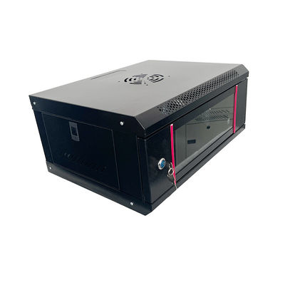 12U τοίχωμα τοποθετημένο δίκτυο ντουλάπι Rack με 19 ιντσών σκληρυμένη γυάλινη πόρτα ή πλέγμα πόρτα