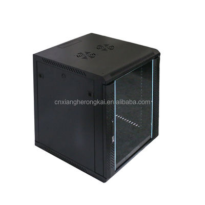 Προσαρμοσμένο 19 ιντσών Μαύρο Δίκτυο Rack Cabinet με γυάλινη πόρτα μεταλλικό περίβλημα OEM Server