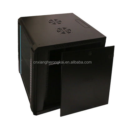 Προσαρμοσμένο 19 ιντσών Μαύρο Δίκτυο Rack Cabinet με γυάλινη πόρτα μεταλλικό περίβλημα OEM Server